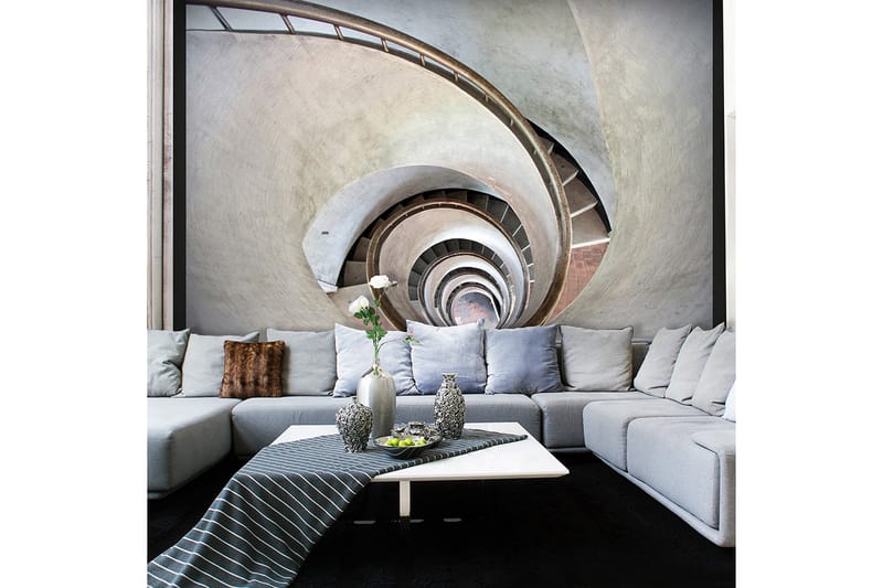 FOTOTAPET White Spiral Stairs 300x231 - Artgeist sp. z o. o. - Inredning & dekor - Väggdekor - Tapeter & tapettillbehör - Fototapeter