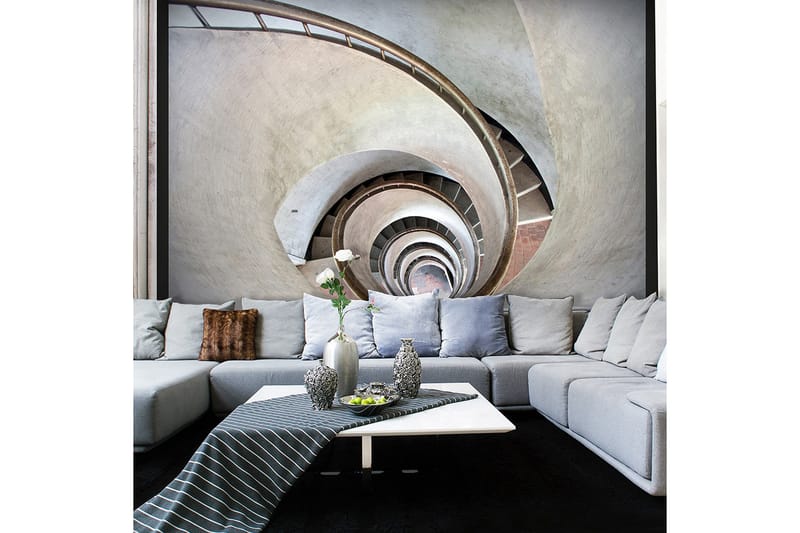 Fototapet White Spiral Stairs 300x231 - Artgeist sp. z o. o. - Inredning & dekor - Väggdekor - Tapeter & tapettillbehör - Fototapeter