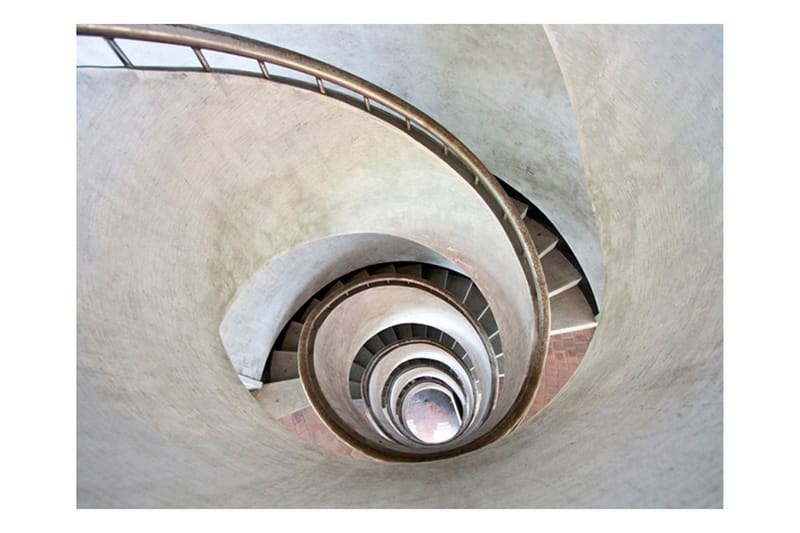 Fototapet White Spiral Stairs 350x270 - Artgeist sp. z o. o. - Inredning & dekor - Väggdekor - Tapeter & tapettillbehör - Fototapeter