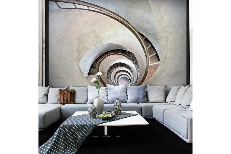 Fototapet White Spiral Stairs 350x270, Artgeist sp. z o. o.
