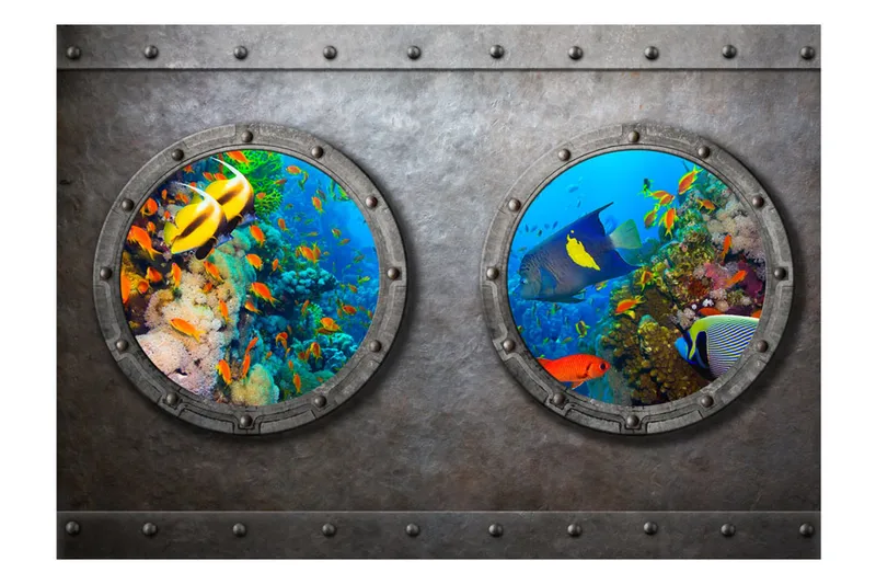 Fototapet Window To The Underwater World 350x245 - Artgeist sp. z o. o. - Inredning & dekor - Väggdekor - Tapeter & tapettillbehör - Fototapeter