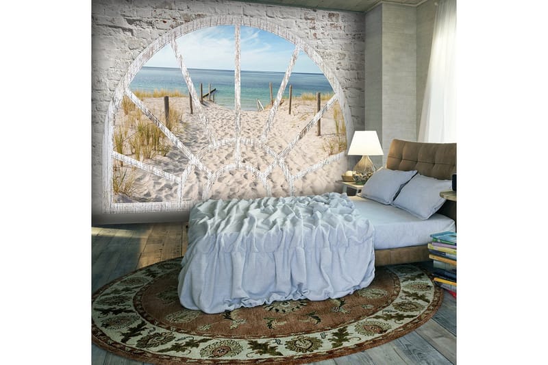 Fototapet Window View Beach 300x210 - Artgeist sp. z o. o. - Inredning & dekor - Väggdekor - Tapeter & tapettillbehör - Fototapeter