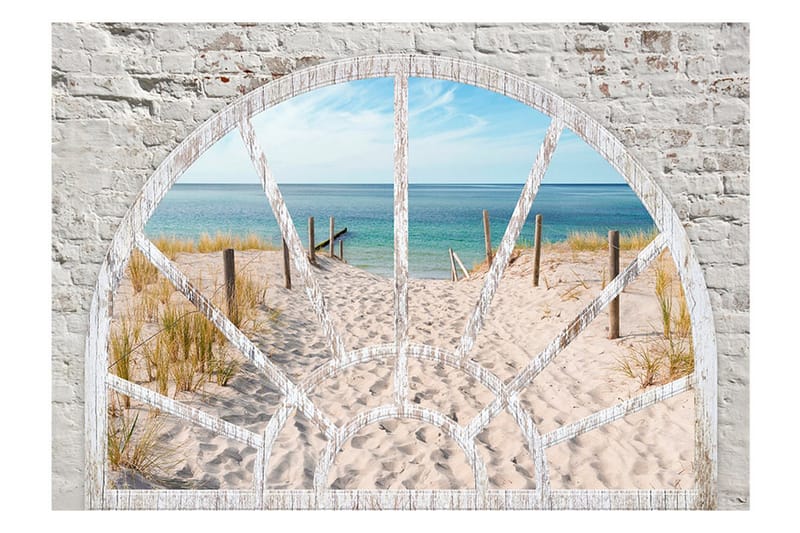 Fototapet Window View Beach 300x210 - Artgeist sp. z o. o. - Inredning & dekor - Väggdekor - Tapeter & tapettillbehör - Fototapeter