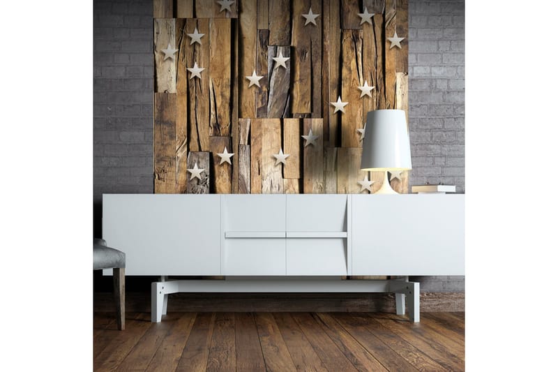 Fototapet Wooden Constellation 50x1000 - Artgeist sp. z o. o. - Inredning & dekor - Väggdekor - Tapeter & tapettillbehör - Fototapeter