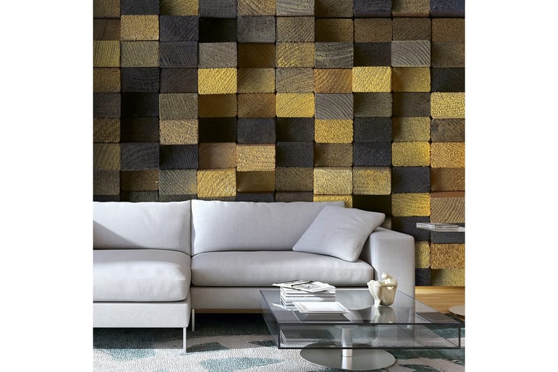 Fototapet Wooden Cubes 150x105, Artgeist sp. z o. o.