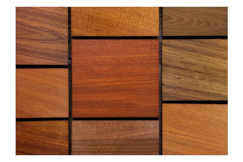 Fototapet Wooden Cubes 200x140 - Artgeist sp. z o. o. - Inredning & dekor - Väggdekor - Tapeter & tapettillbehör - Fototapeter