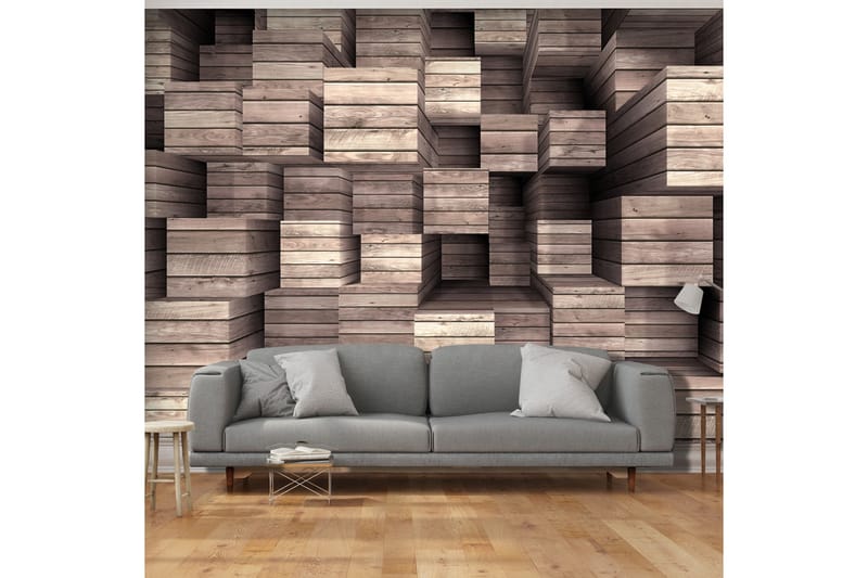 FOTOTAPET Wooden Finesse 350x245 - Artgeist sp. z o. o. - Inredning & dekor - Väggdekor - Tapeter & tapettillbehör - Fototapeter
