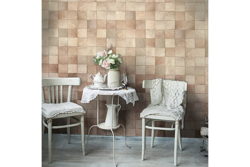 Fototapet Wooden Geometry 50x1000, Artgeist sp. z o. o.