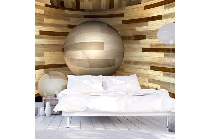 Fototapet Wooden Orbit 300x210 - Artgeist sp. z o. o. - Inredning & dekor - Väggdekor - Tapeter & tapettillbehör - Fototapeter