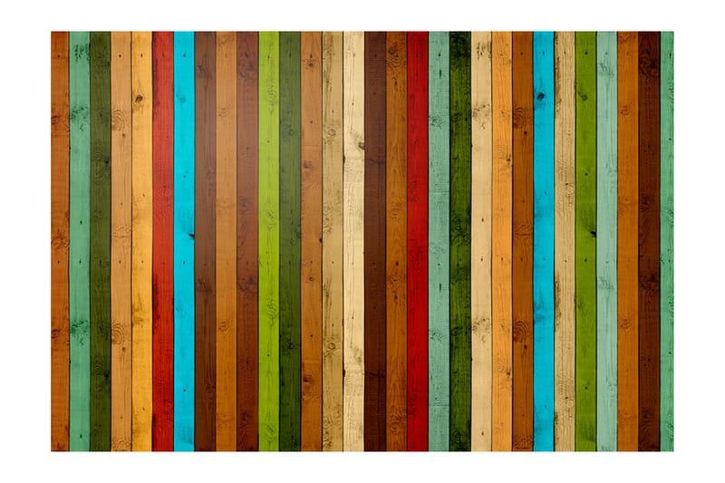FOTOTAPET Wooden Rainbow 400x270 - Artgeist sp. z o. o. - Fototapeter