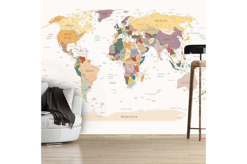 FOTOTAPET World Map 300x210 - Artgeist sp. z o. o. - Inredning & dekor - Väggdekor - Tapeter & tapettillbehör - Fototapeter