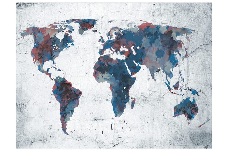 FOTOTAPET World Map On The Wall 300x231 - Artgeist sp. z o. o. - Inredning & dekor - Väggdekor - Tapeter & tapettillbehör - Fototapeter