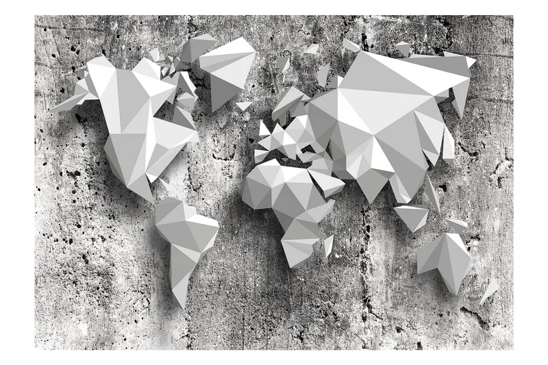 Fototapet World Map Origami 250x175, Artgeist sp. z o. o.