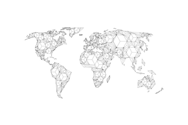 Fototapet XXL Map Of The World White Solids 550x270 - Artgeist sp. z o. o. - Inredning & dekor - Väggdekor - Tapeter & tapettillbehör - Fototapeter