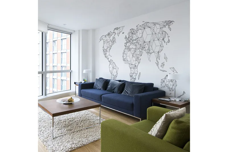 Fototapet XXL Map Of The World White Solids 550x270, Artgeist sp. z o. o.