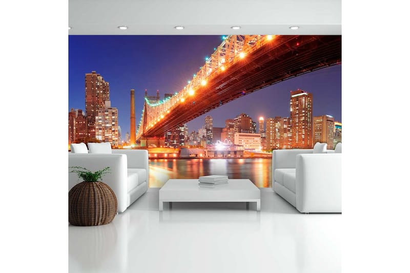 FOTOTAPET XXL Queensborough Bridge New York 550x270 - Artgeist sp. z o. o. - Inredning & dekor - Väggdekor - Tapeter & tapettillbehör - Fototapeter