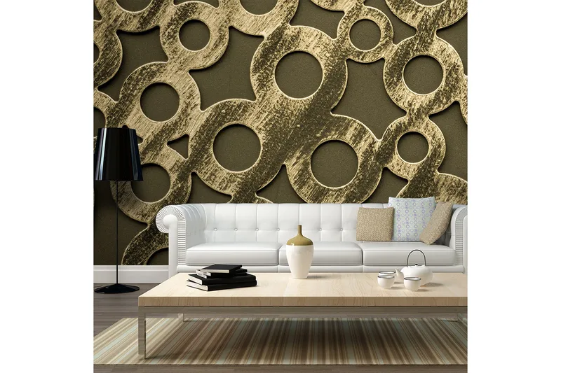 Fototapet XXL Ringar Gjorda Av Gamla Brons 550x270, Artgeist sp. z o. o.