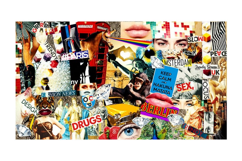 Fototapet XXL Scraps Of Modernity 500x280 - Artgeist sp. z o. o. - Inredning & dekor - Väggdekor - Tapeter & tapettillbehör - Fototapeter