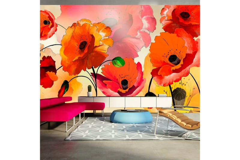 Fototapet XXL Velvet Poppies 500x280, Artgeist sp. z o. o.