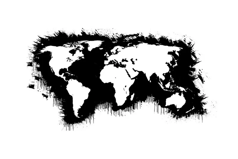 Fototapet XXL Vita Kontinenter Svart Hav 550x270 - Artgeist sp. z o. o. - Inredning & dekor - Väggdekor - Tapeter & tapettillbehör - Fototapeter