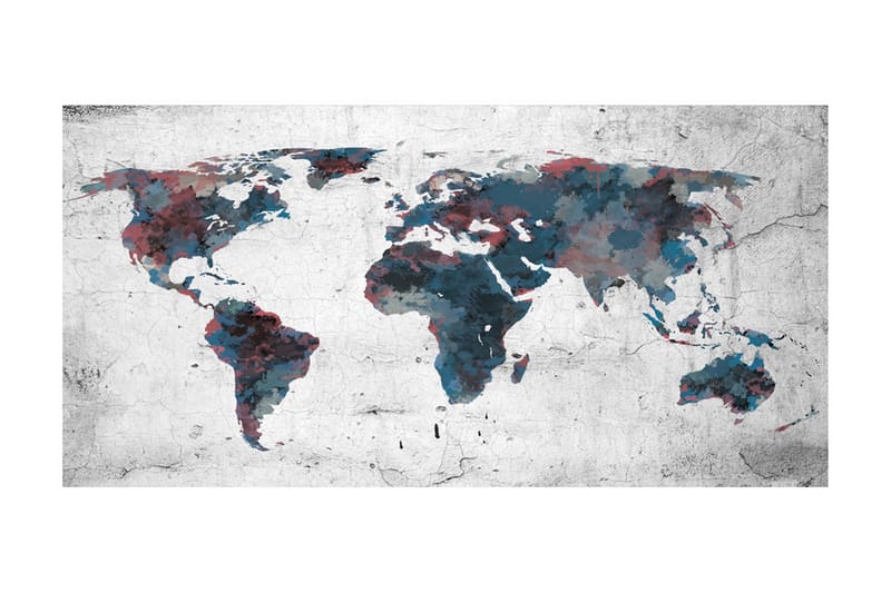 Fototapet XXL World Map On The Wall 550x270, Artgeist sp. z o. o.
