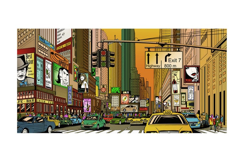Fototapet XXL Pulserande Stad NY 550x270 - Artgeist sp. z o. o. - Inredning & dekor - Väggdekor - Tapeter & tapettillbehör - Fototapeter