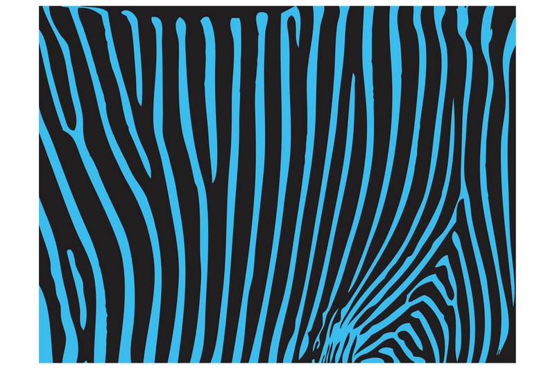 FOTOTAPET Zebra Mönster Turkos 250x193 - Artgeist sp. z o. o. - Inredning & dekor - Väggdekor - Tapeter & tapettillbehör - Fototapeter