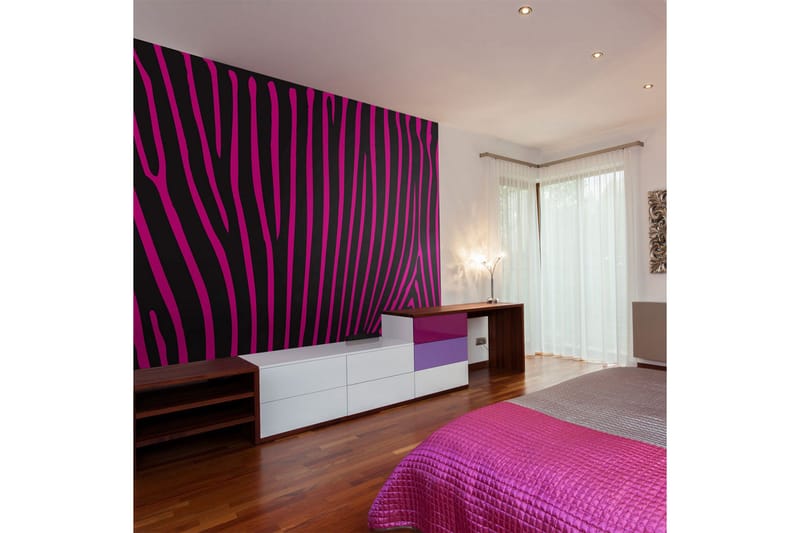 Fototapet Zebra Mönster Violett 300x231, Artgeist sp. z o. o.
