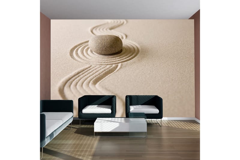 Fototapet Zen Sand Trädgård 350x270 - Artgeist sp. z o. o. - Inredning & dekor - Väggdekor - Tapeter & tapettillbehör - Fototapeter