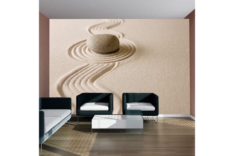 FOTOTAPET Zen Sand Trädgård 350x270 - Artgeist sp. z o. o. - Inredning & dekor - Väggdekor - Tapeter & tapettillbehör - Fototapeter