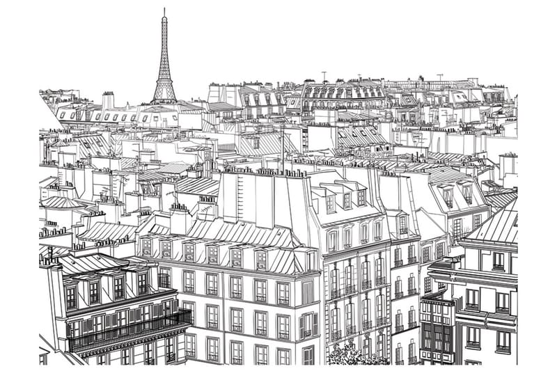 FOTOTAPET Parisian S Sketchbook 250x193, Artgeist sp. z o. o.