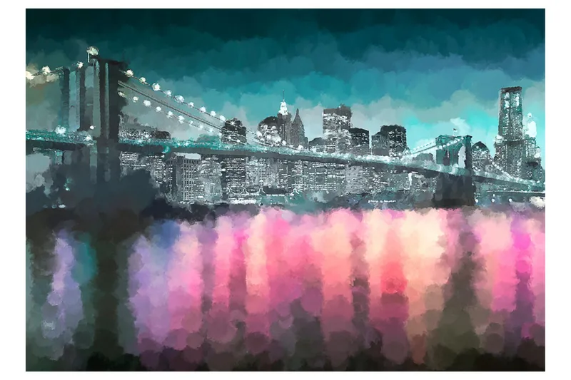 Fototapet Painted New York 350x245 - Artgeist sp. z o. o. - Inredning & dekor - Väggdekor - Tapeter & tapettillbehör - Fototapeter