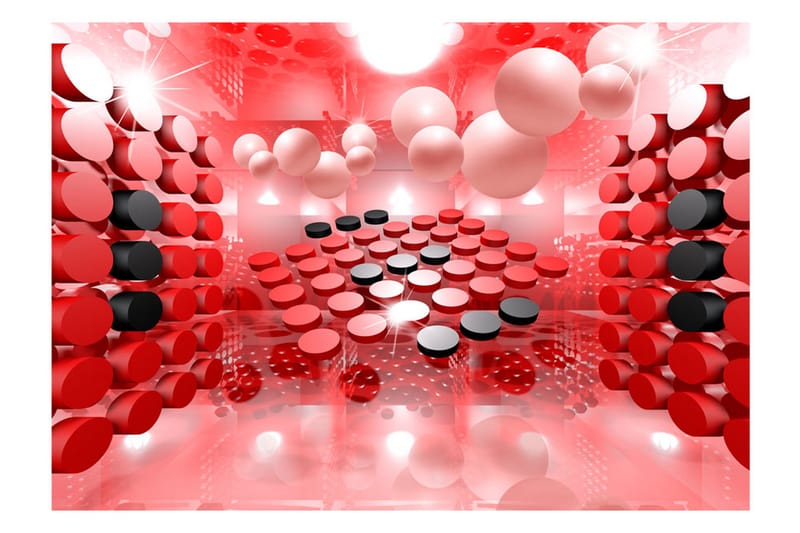FOTOTAPET Playing In Red And Black 100x70 - Artgeist sp. z o. o. - Inredning & dekor - Väggdekor - Tapeter & tapettillbehör - Fototapeter