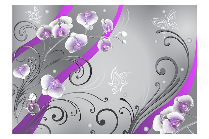 FOTOTAPET Purple Orchids Variation 300x210 - Artgeist sp. z o. o. - Inredning & dekor - Väggdekor - Tapeter & tapettillbehör - Fototapeter