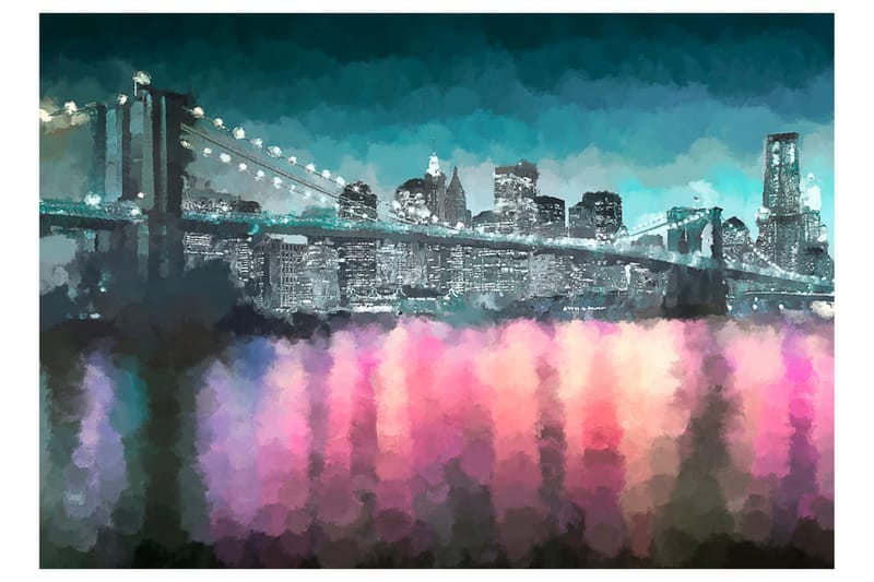 FOTOTAPET Painted New York 350x245 - Artgeist sp. z o. o. - Inredning & dekor - Väggdekor - Tapeter & tapettillbehör - Fototapeter