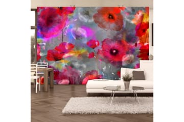 FOTOTAPET Painted Poppies 200x140 - Artgeist sp. z o. o. - Inredning & dekor - Väggdekor - Tapeter & tapettillbehör - Fototapeter