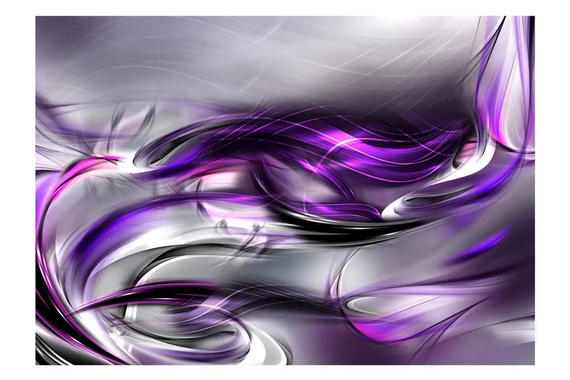 Fototapet Purple Swirls 200x140 - Artgeist sp. z o. o. - Inredning & dekor - Väggdekor - Tapeter & tapettillbehör - Fototapeter