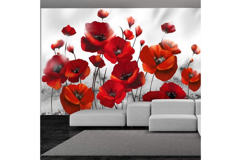FOTOTAPET Poppies In The Moonlight 400x280, Artgeist sp. z o. o.