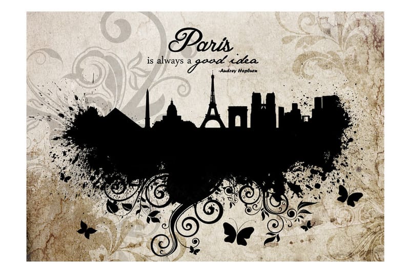 FOTOTAPET Paris Is Always A Good Idea Vintage 100x70 - Artgeist sp. z o. o. - Fototapeter