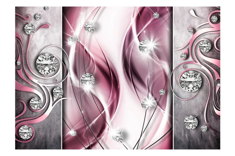 FOTOTAPET Pink And Diamonds 100x70 - Artgeist sp. z o. o. - Inredning & dekor - Väggdekor - Tapeter & tapettillbehör - Fototapeter