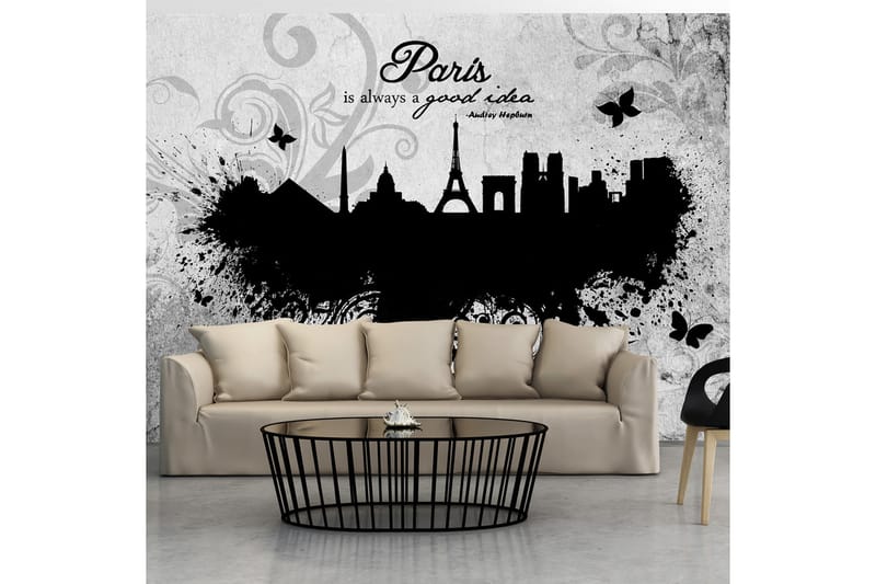FOTOTAPET Paris Is Always A Good Idea B&W 400x280 - Artgeist sp. z o. o. - Inredning & dekor - Väggdekor - Tapeter & tapettillbehör - Fototapeter