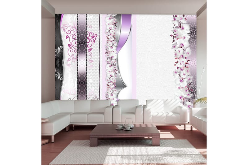 Fototapet Parade Of Orchids In Violet 300x210 - Artgeist sp. z o. o. - Inredning & dekor - Väggdekor - Tapeter & tapettillbehör - Fototapeter