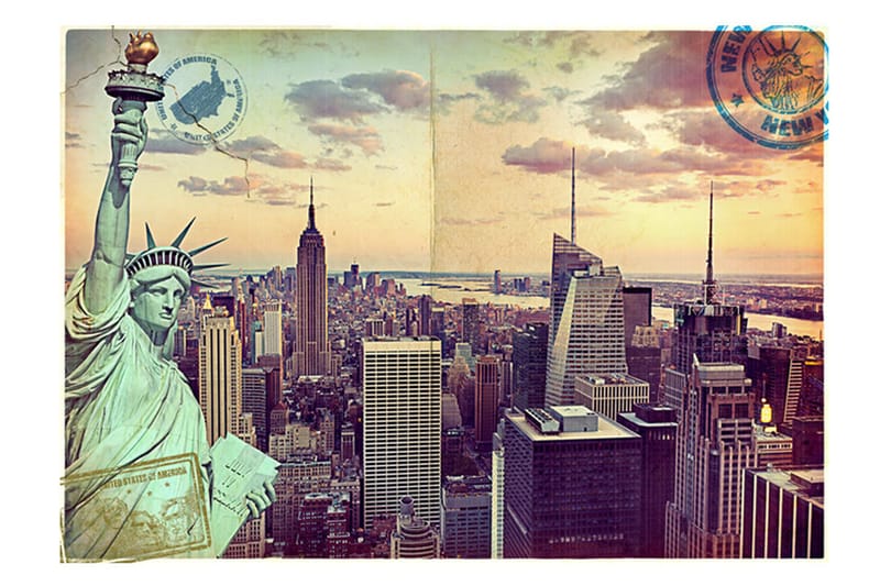 FOTOTAPET Postcard From New York 400x280 - Artgeist sp. z o. o. - Inredning & dekor - Väggdekor - Tapeter & tapettillbehör - Fototapeter