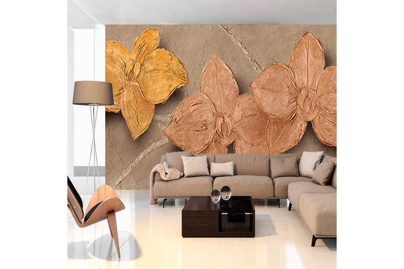 FOTOTAPET Painted Orchids 350x245, Artgeist sp. z o. o.