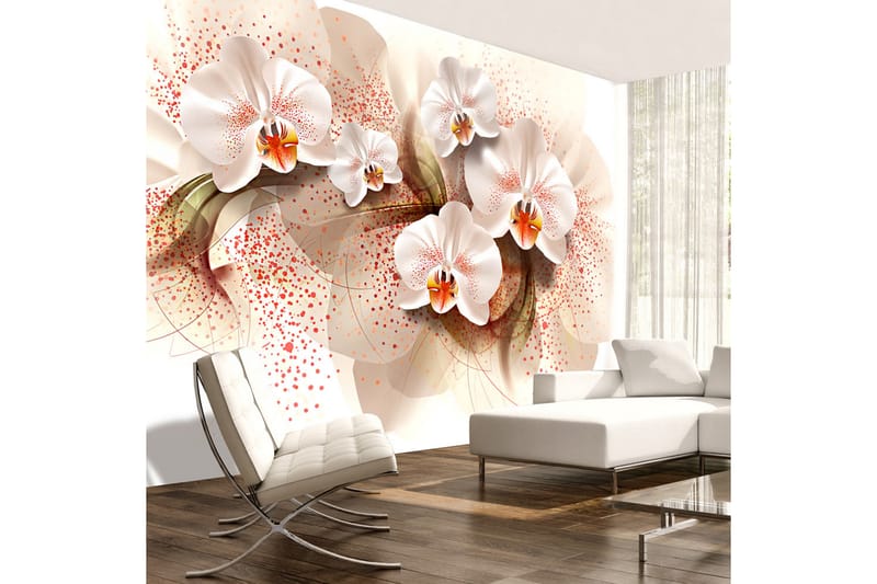 FOTOTAPET Pale Yellow Orchids 100x70 - Artgeist sp. z o. o. - Inredning & dekor - Väggdekor - Tapeter & tapettillbehör - Fototapeter