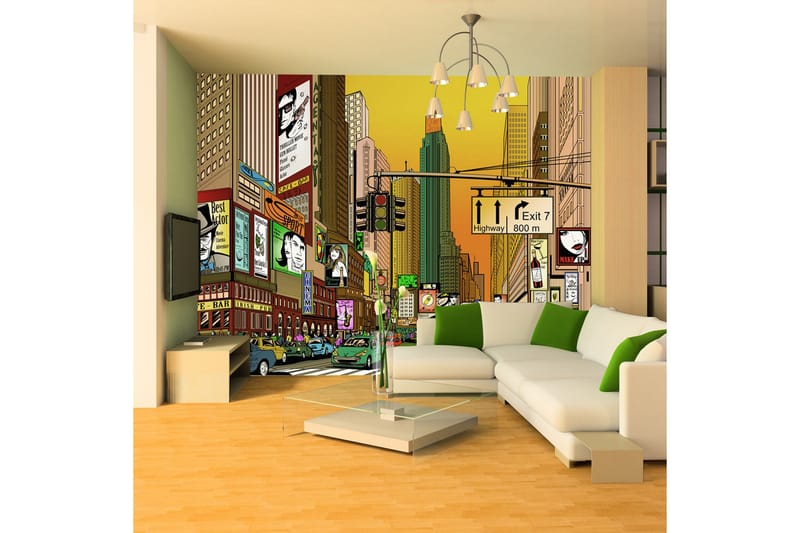 Fototapet Pulserande Stad NY 250x193 - Artgeist sp. z o. o. - Inredning & dekor - Väggdekor - Tapeter & tapettillbehör - Fototapeter