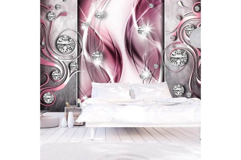 FOTOTAPET Pink And Diamonds 100x70 - Artgeist sp. z o. o. - Inredning & dekor - Väggdekor - Tapeter & tapettillbehör - Fototapeter