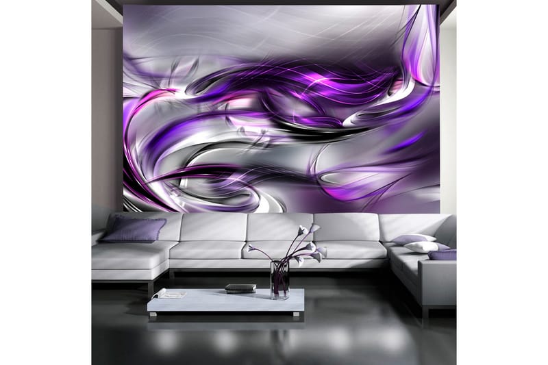 FOTOTAPET Purple Swirls 300x210 - Artgeist sp. z o. o. - Inredning & dekor - Väggdekor - Tapeter & tapettillbehör - Fototapeter