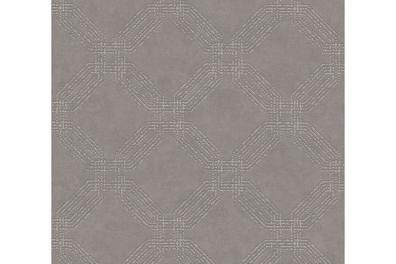Geometric Tapet Pop Style Ovävd Brun - AS Creation - Mönstrade tapeter