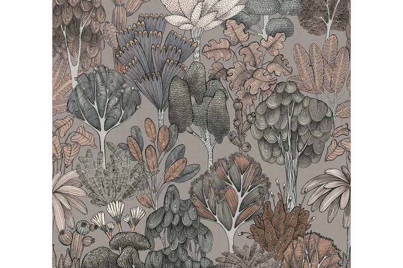 Jungle Tapet Blommig Impression Ovävd - AS Creation - Mönstrade tapeter